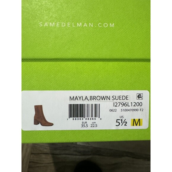 Sam Edelman Women's Mayla Booties Size 5.5M Brown Suede - Picture 7 of 9